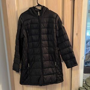 MICHAEL Michael Kors Black Quilted Hooded Puffer Coat